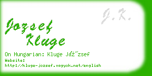 jozsef kluge business card